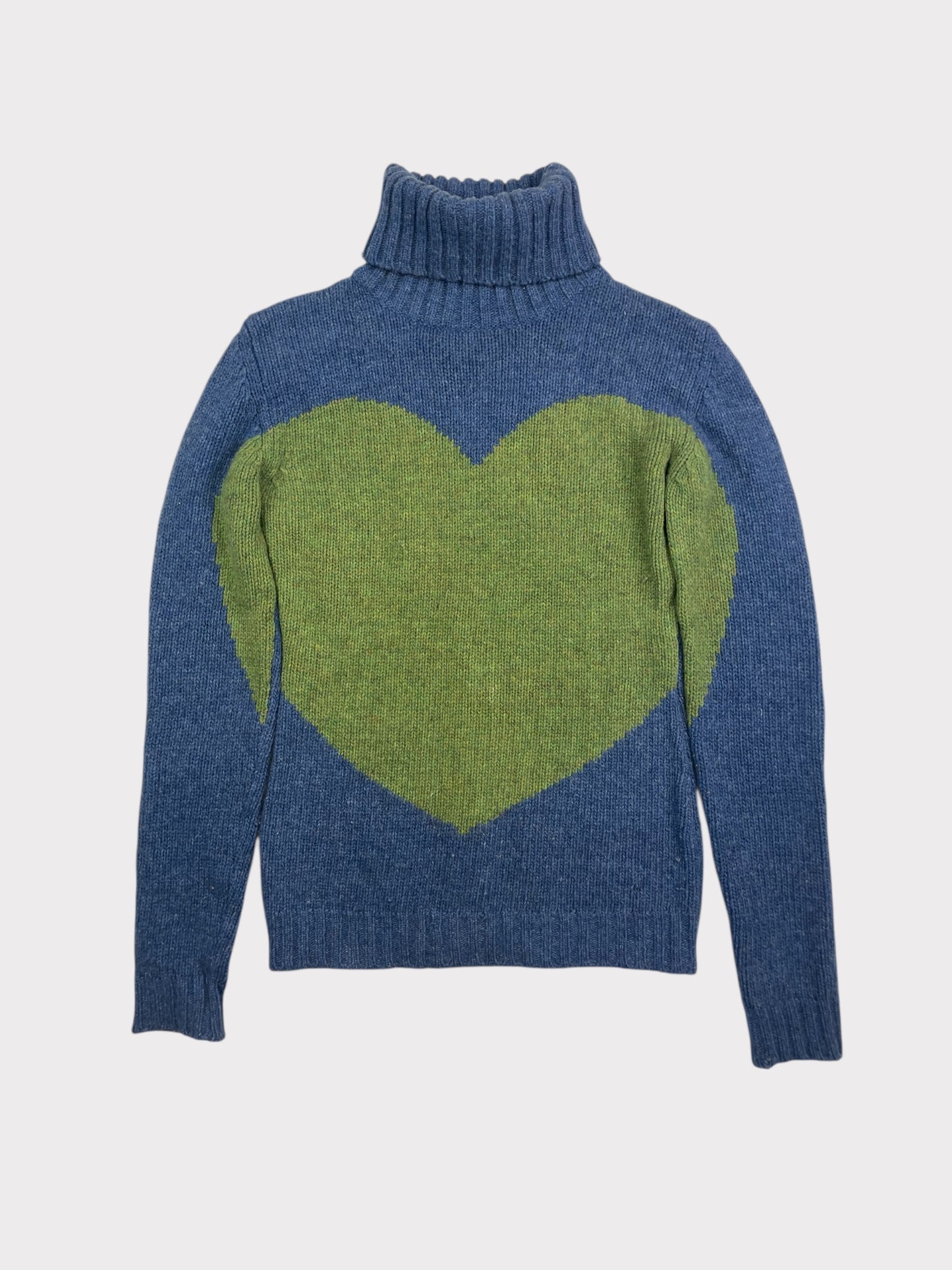 Vintage Wool Heart Jumper, Size S
