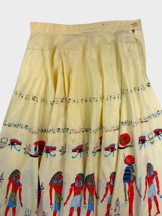 Vintage Printed Skirt, Fits a Size 10