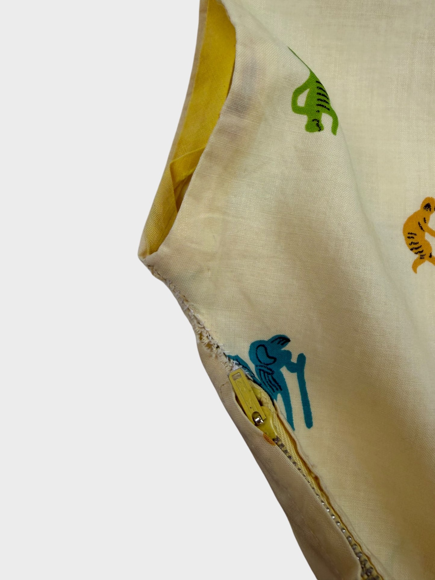 Yellow Printed Dress, Fits a size 8 or 10