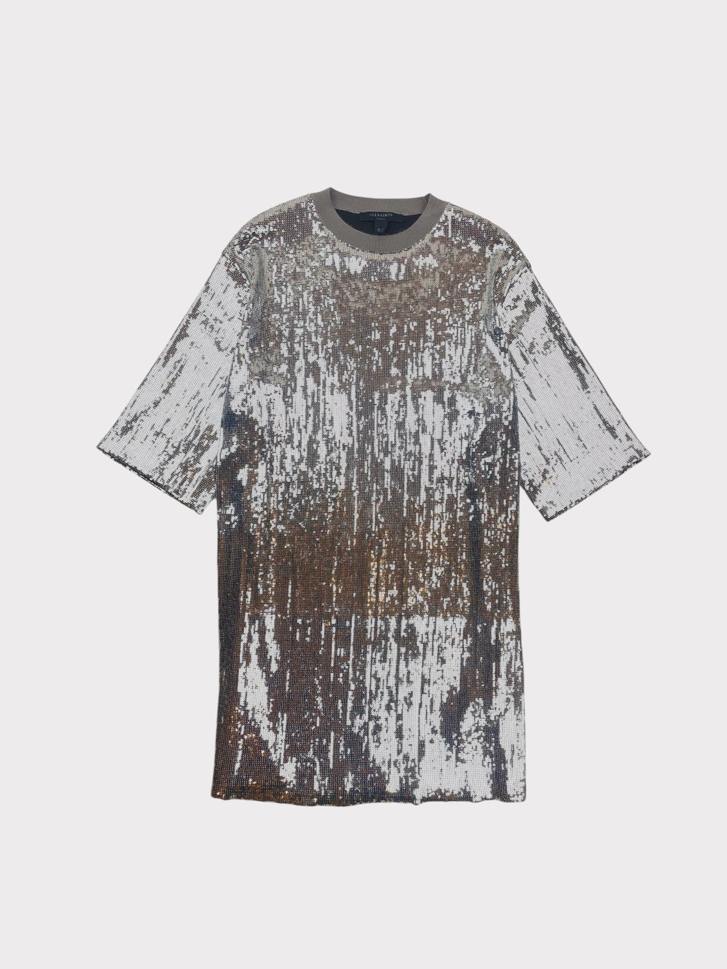 All Saints Sequin T Shirt Dress, Size S