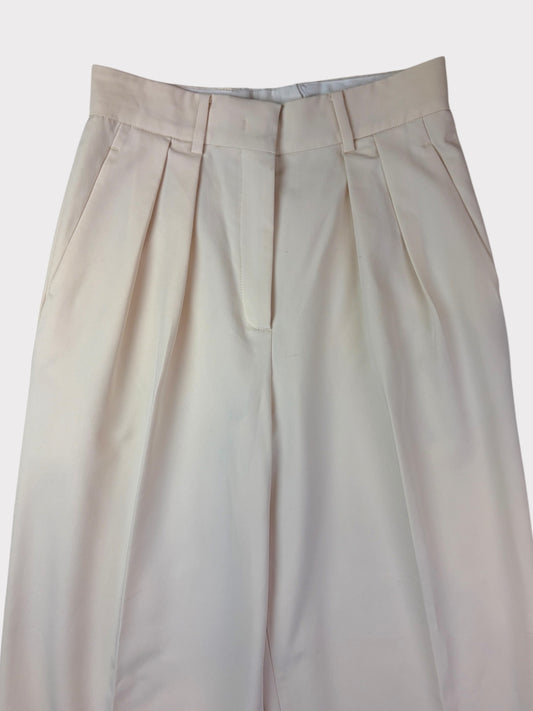 Cream Wide Leg Trousers, Fit a Size 8/10