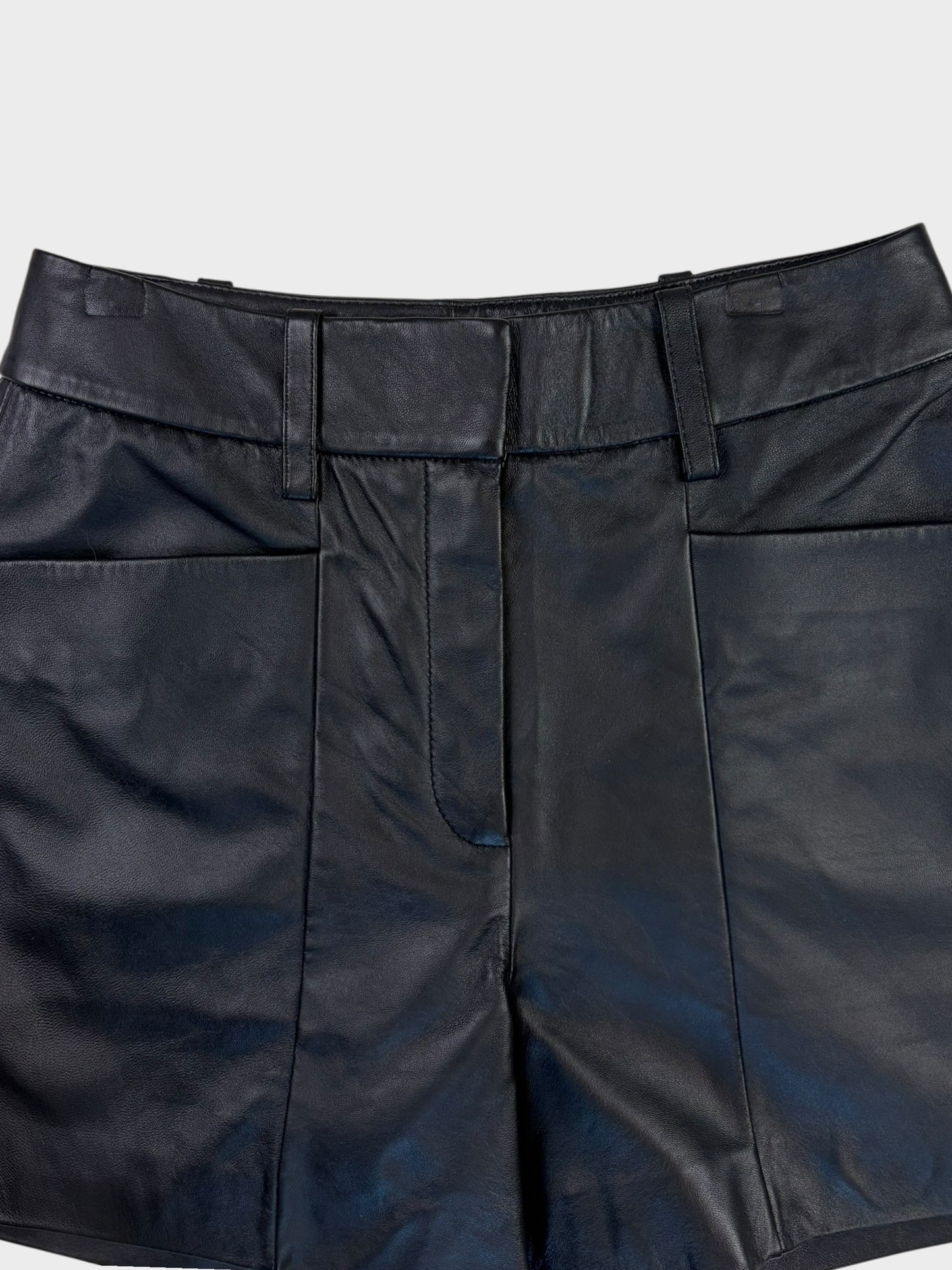 Saint + Sofia Leather Shorts, Size 8, BNWT