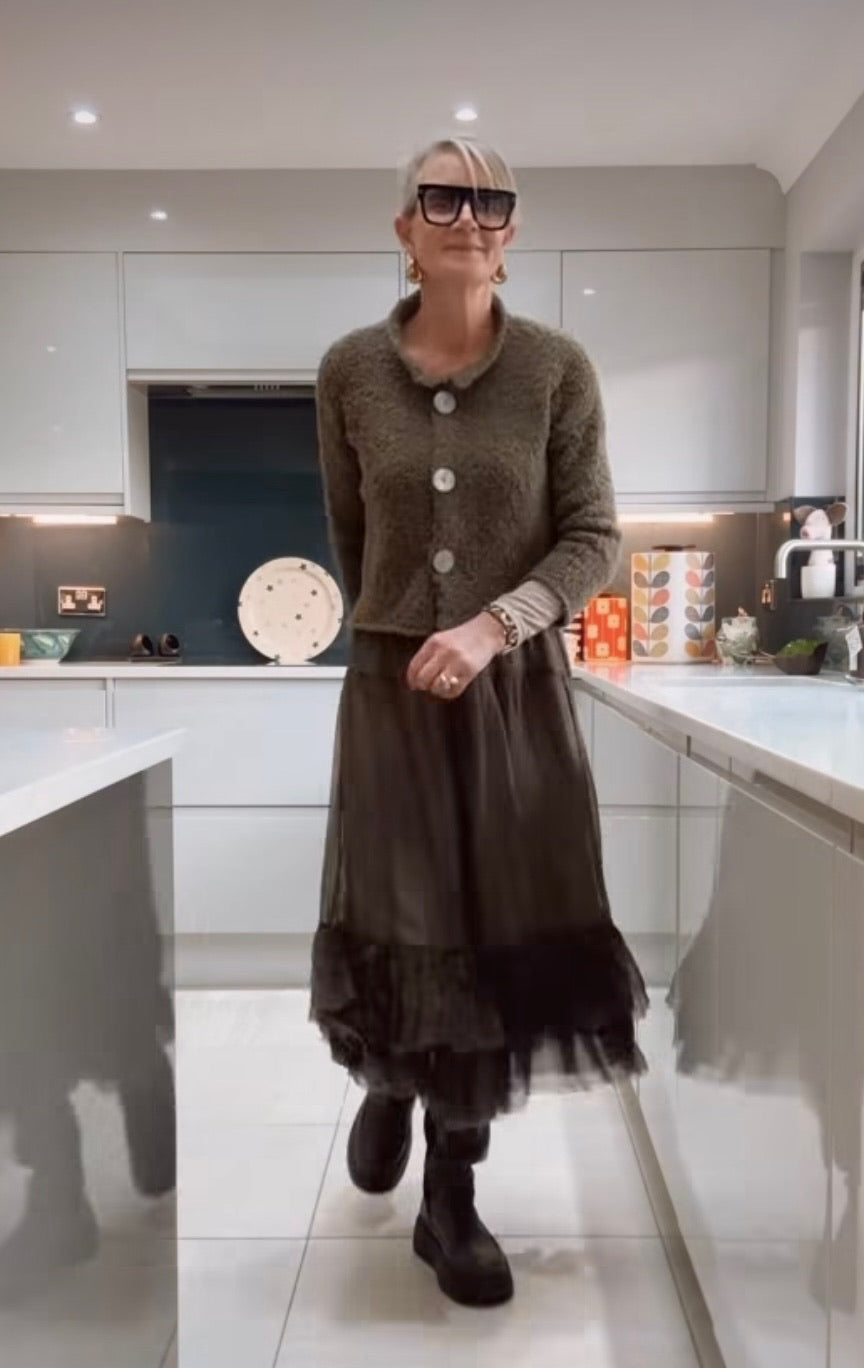 Grizas Wool/Alpaca Cardigan, Size S