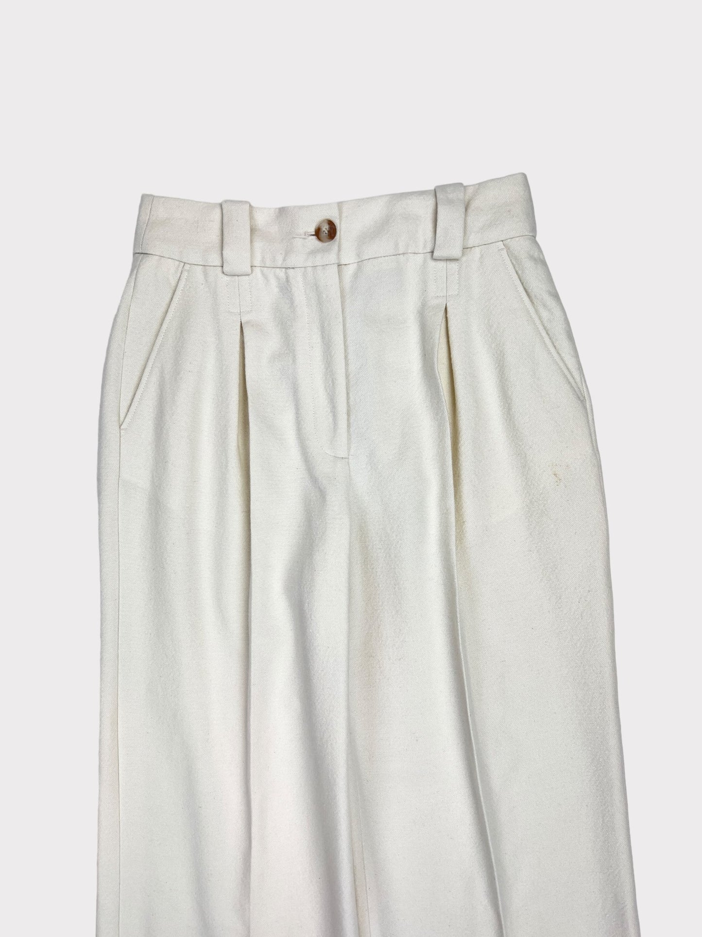 Sezane Wool Wide Leg Trousers, Size 38