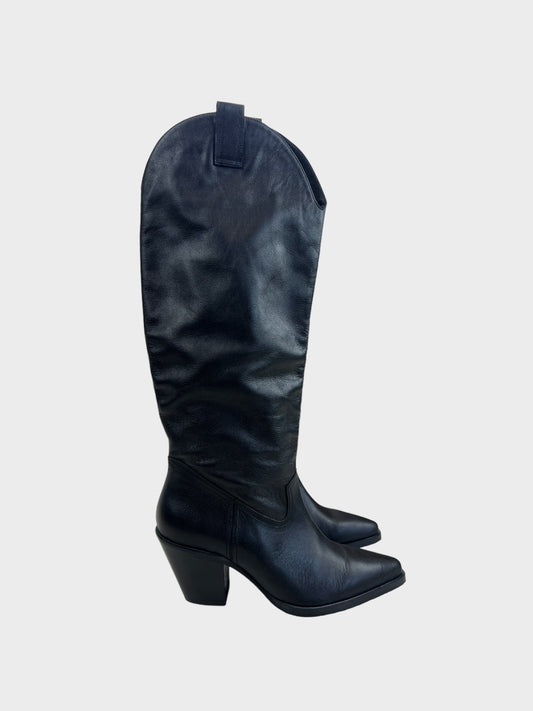 Hush Cowboy Boots, Size 40 (RRP £239)