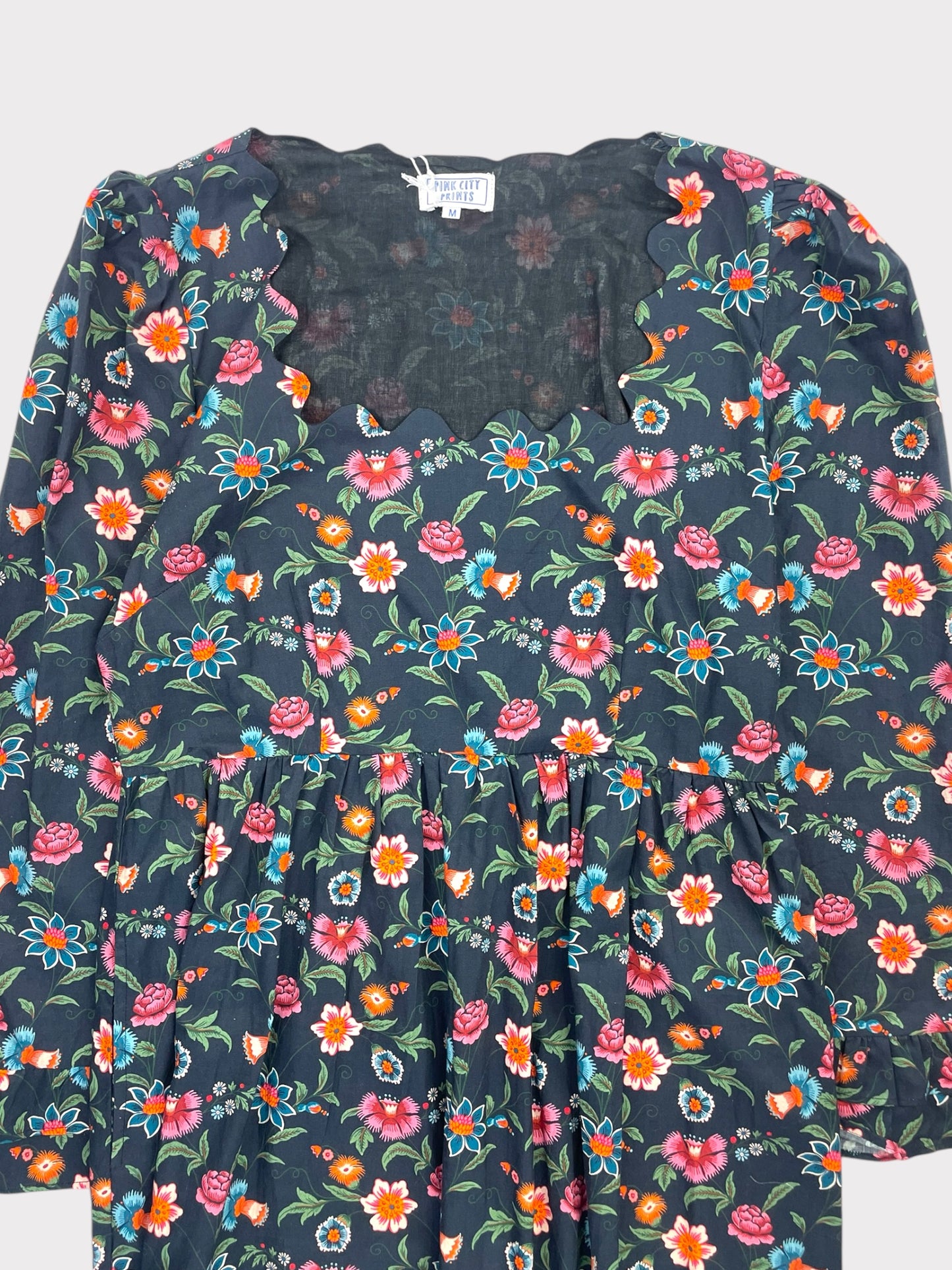 Pink City Prints Dress, Size M, Fits a Size 12
