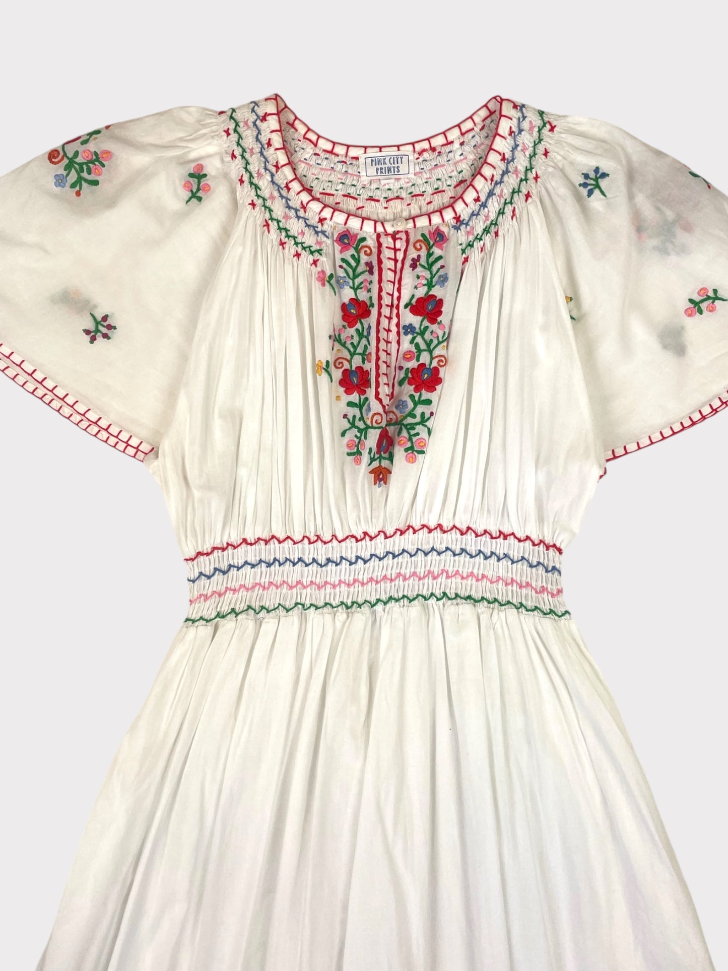 Pink City Prints Dress, Size M