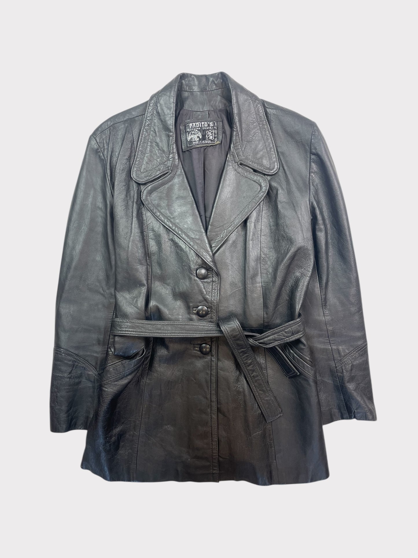 Vintage Leather Jacket, fits a Size 10