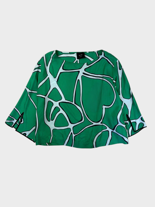 Alysi Chocolat Silk Top, Size 12