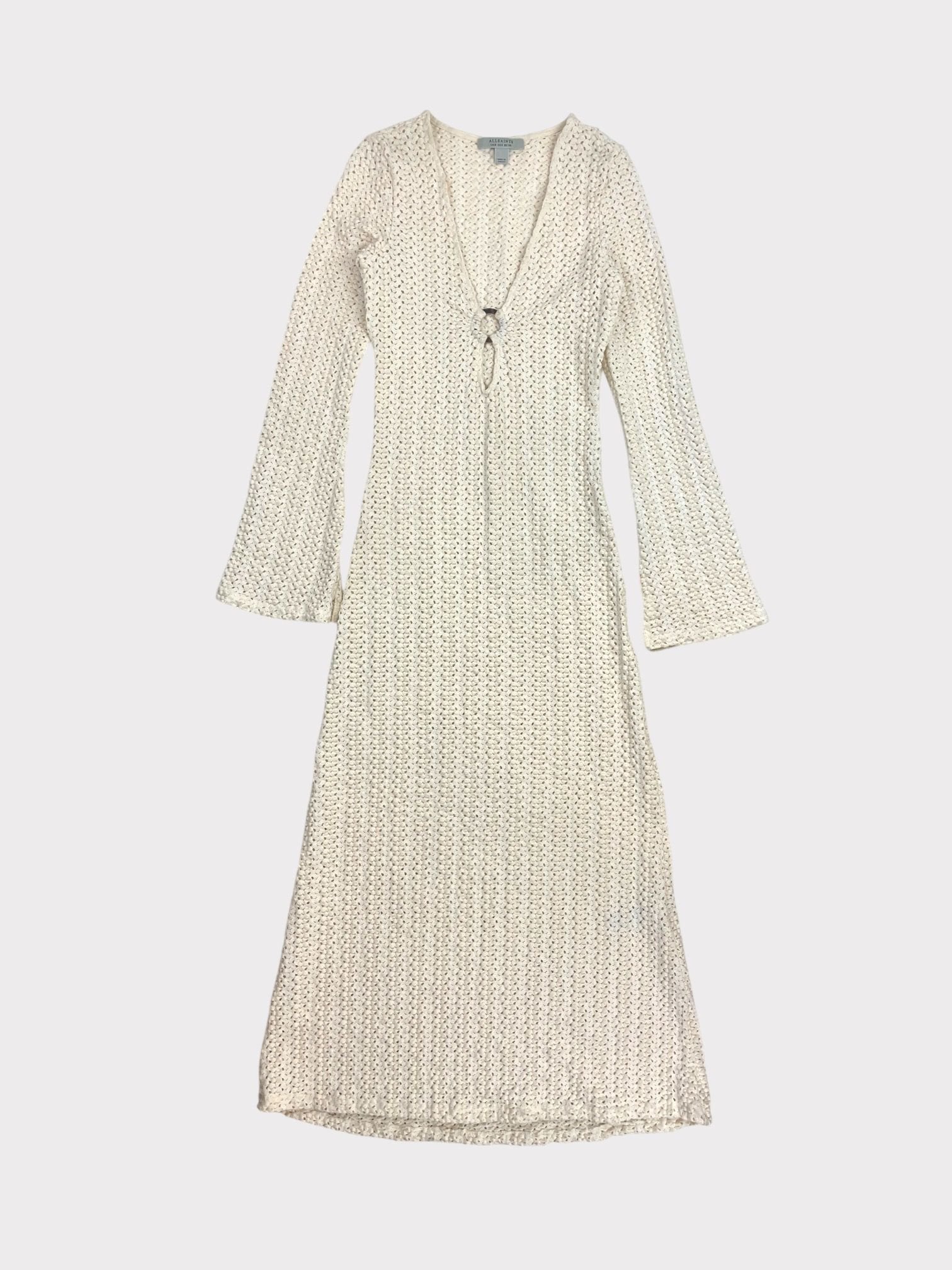all saints crochet dress All Saints Green Athea Crochet Dress