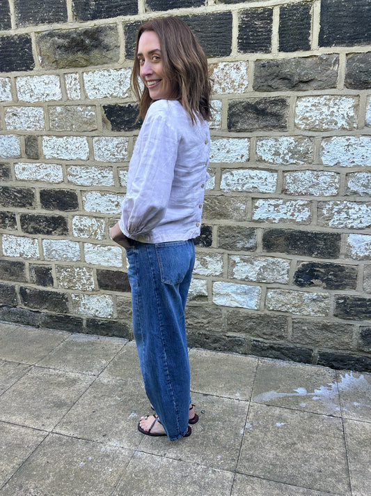 Ma & Lin Linen Top, Size S. Fits a size 10