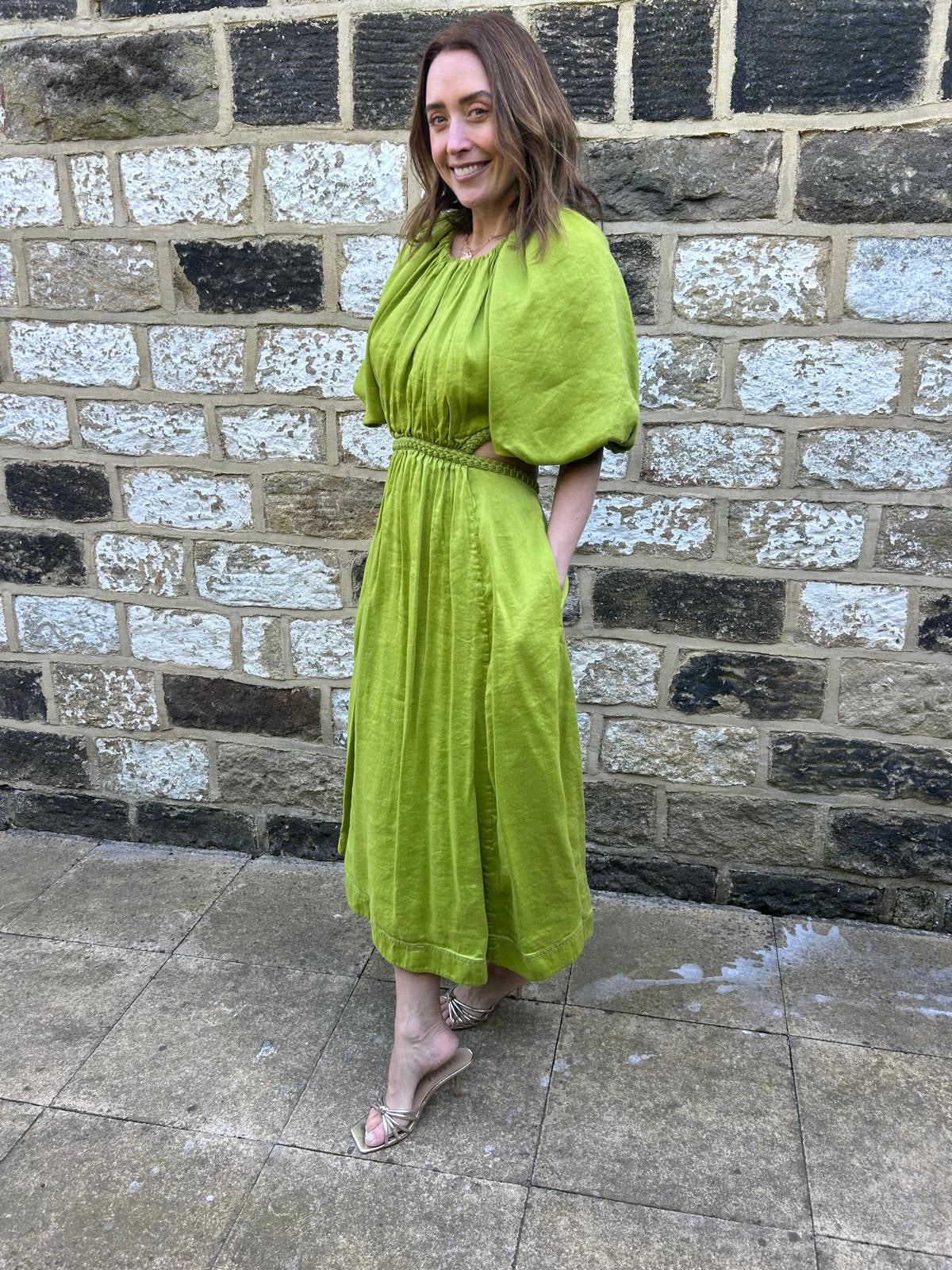 Aje Linen Dress, Size 16