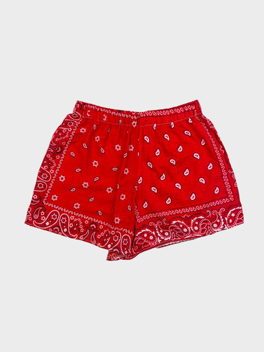 Red Bandana Print Shorts, Fit a Size 8