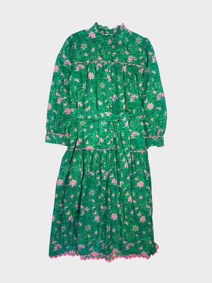 Pink City Prints Dress, Size L