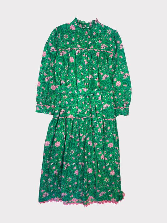 Pink City Prints Dress, Size L