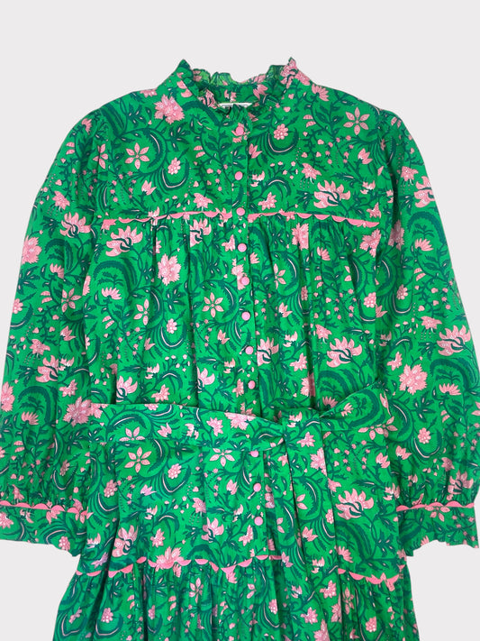 Pink City Prints Dress, Size L