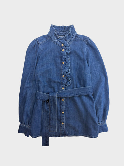 Sezane Denim Shirt, Size 36