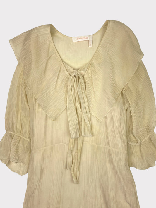 See By Chloe Cotton and Silk Dress, Size 34