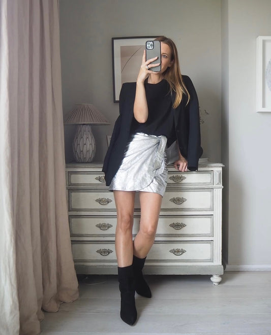 Sezane Leather Skirt, Size 34