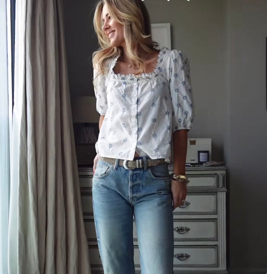 Sezane Blouse, Size 6, Fits an 8 fine too BNWT