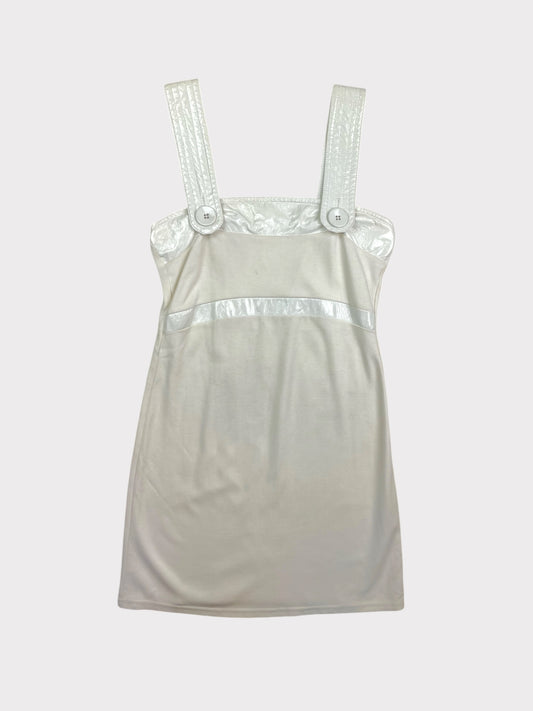 Retro White Mini Dress, would fit a size 10