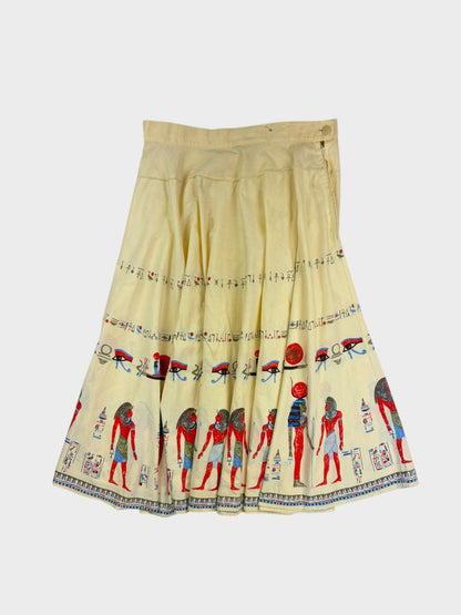 Vintage Printed Skirt, Fits a Size 10