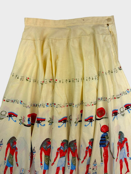 Vintage Printed Skirt, Fits a Size 10