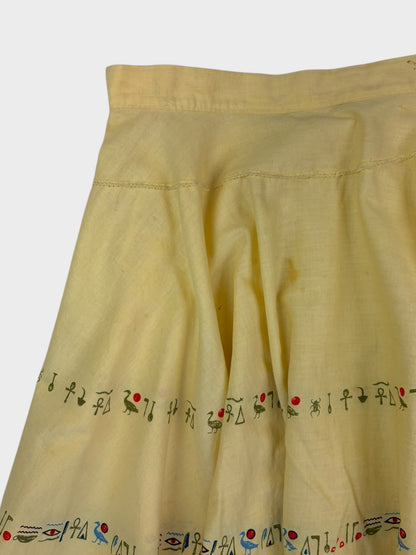 Vintage Printed Skirt, Fits a Size 10