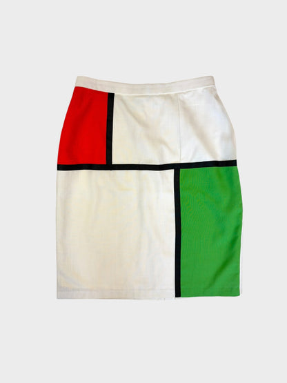 Vintage Colour Block Skirt, fits a size 10 or 12