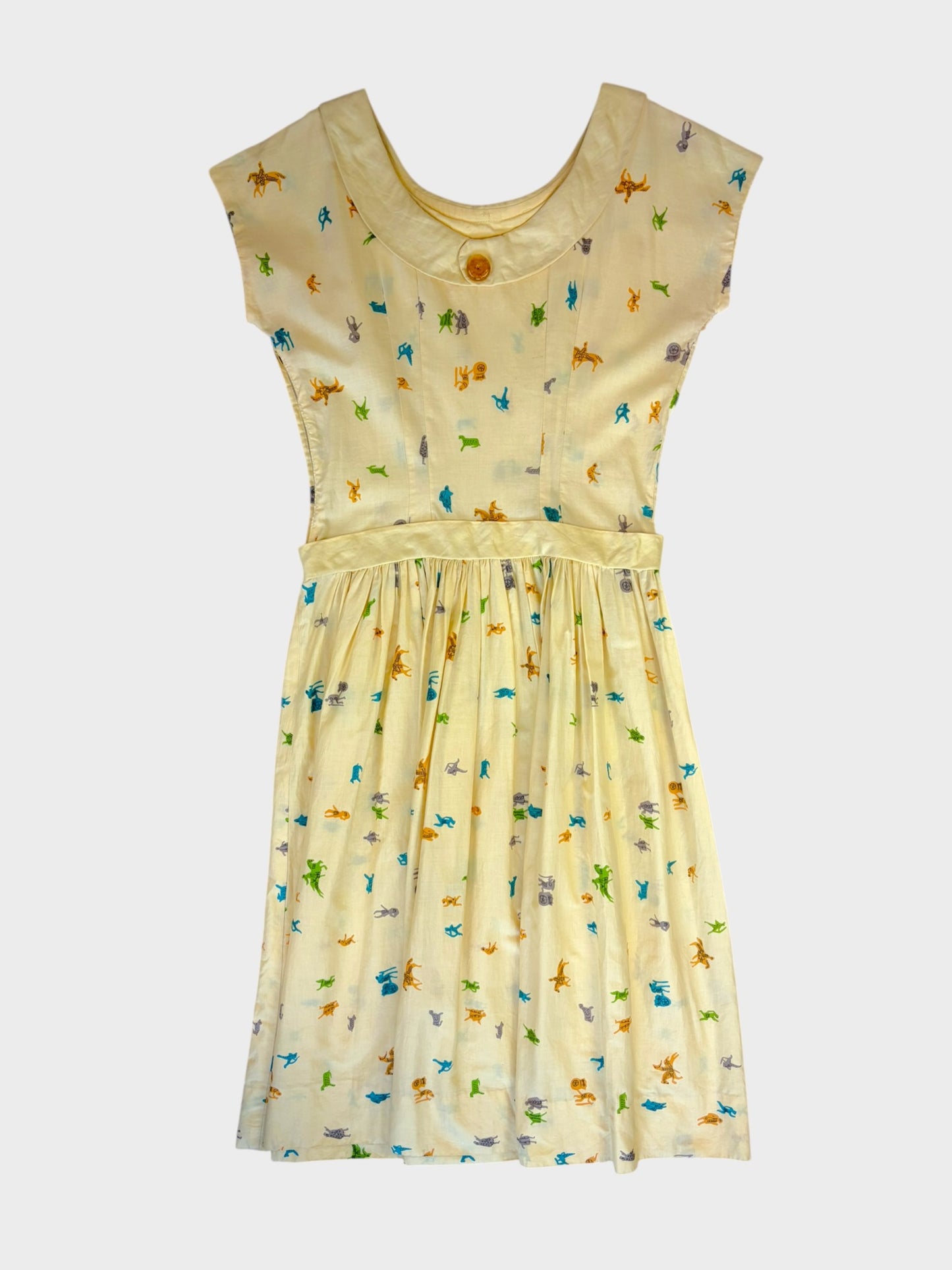 Yellow Printed Dress, Fits a size 8 or 10