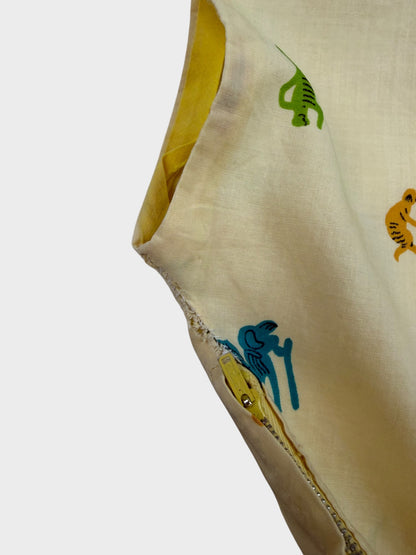 Yellow Printed Dress, Fits a size 8 or 10