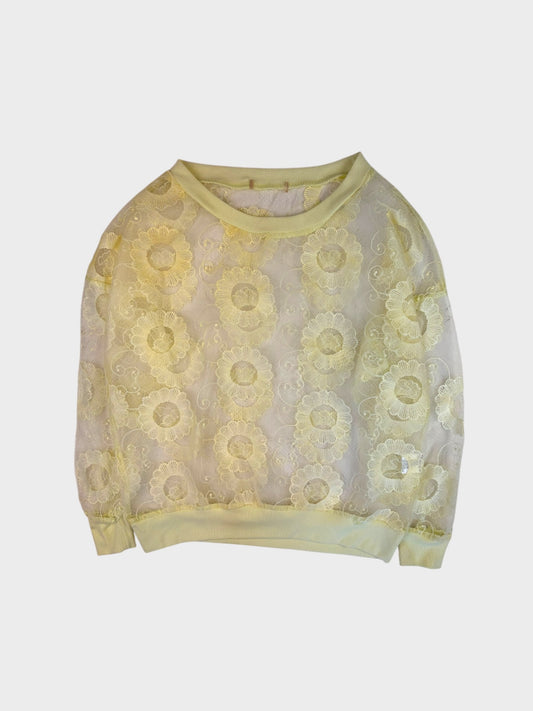 Yellow Lace Top, Fits a size 6 or 8
