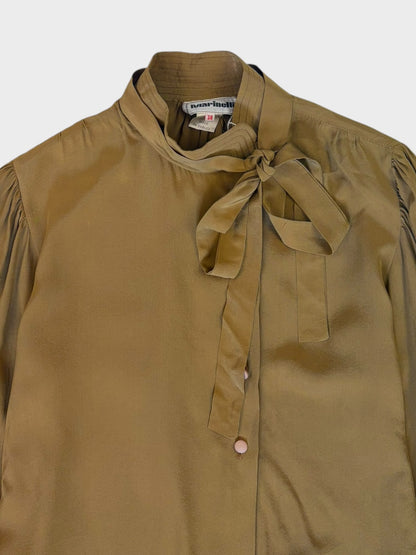 Vintage Marinelli Silk Blouse, Size 38