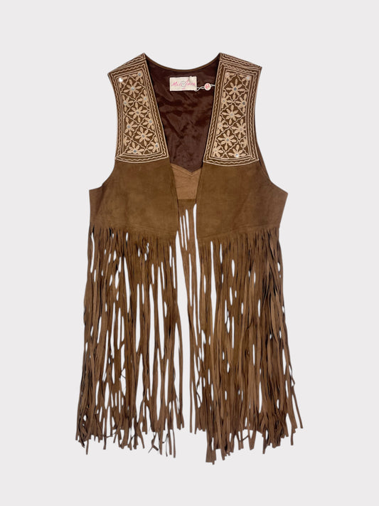 Miss June Suede Waistcoat, Size OS, fits a size 8 or 10
