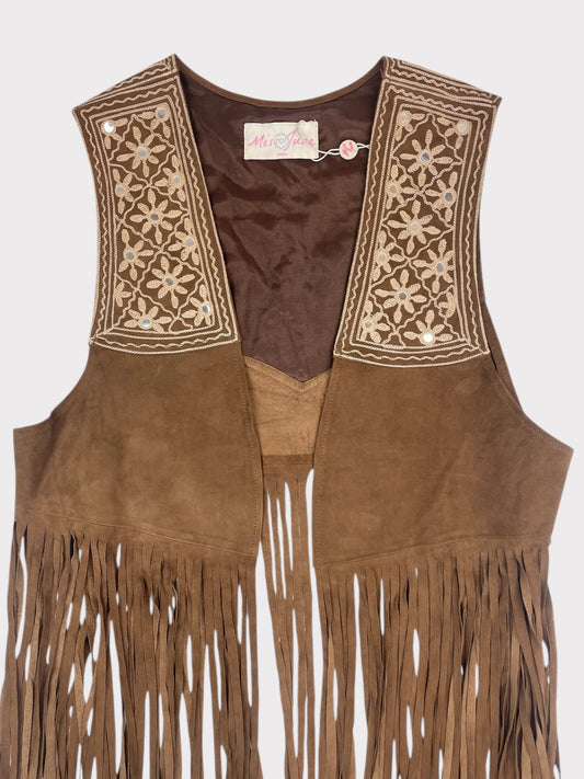 Miss June Suede Waistcoat, Size OS, fits a size 8 or 10