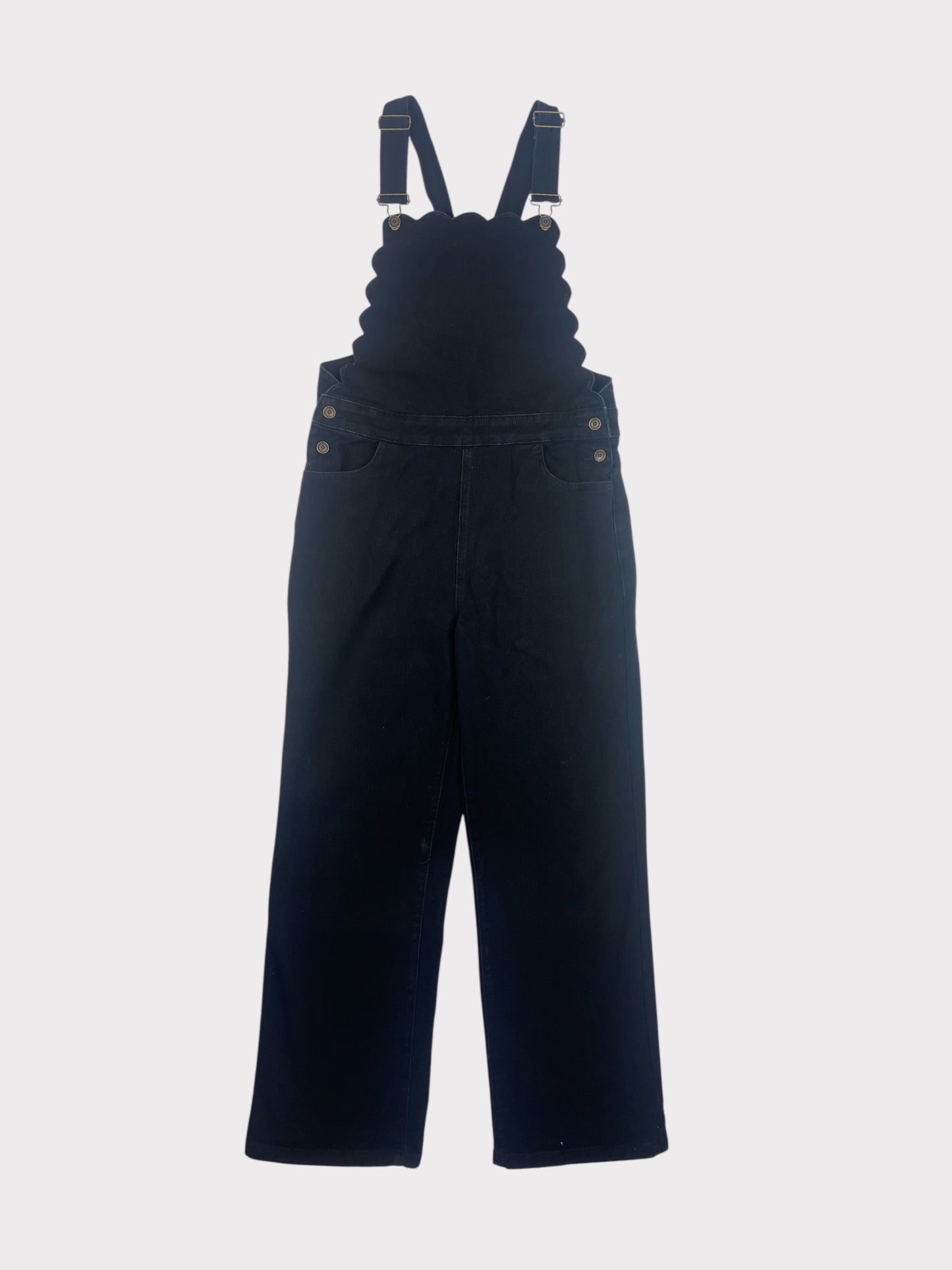 Love & Roses Scallop Wide Leg Dungarees, Size 14