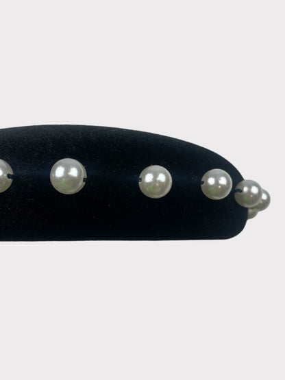 Black Velvet & Pearl Headband