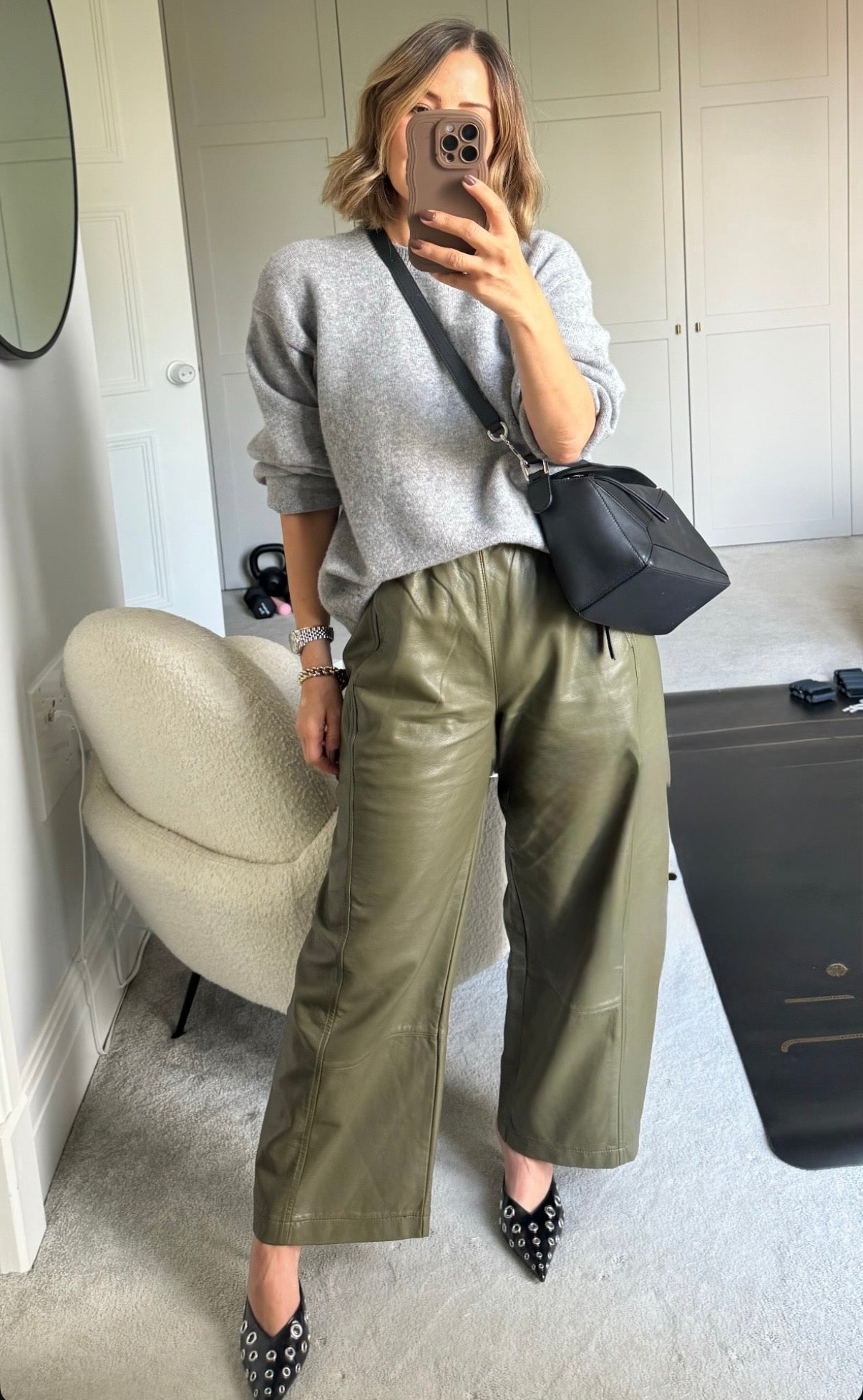 Pilcro Faux Leather Trousers, Size XS