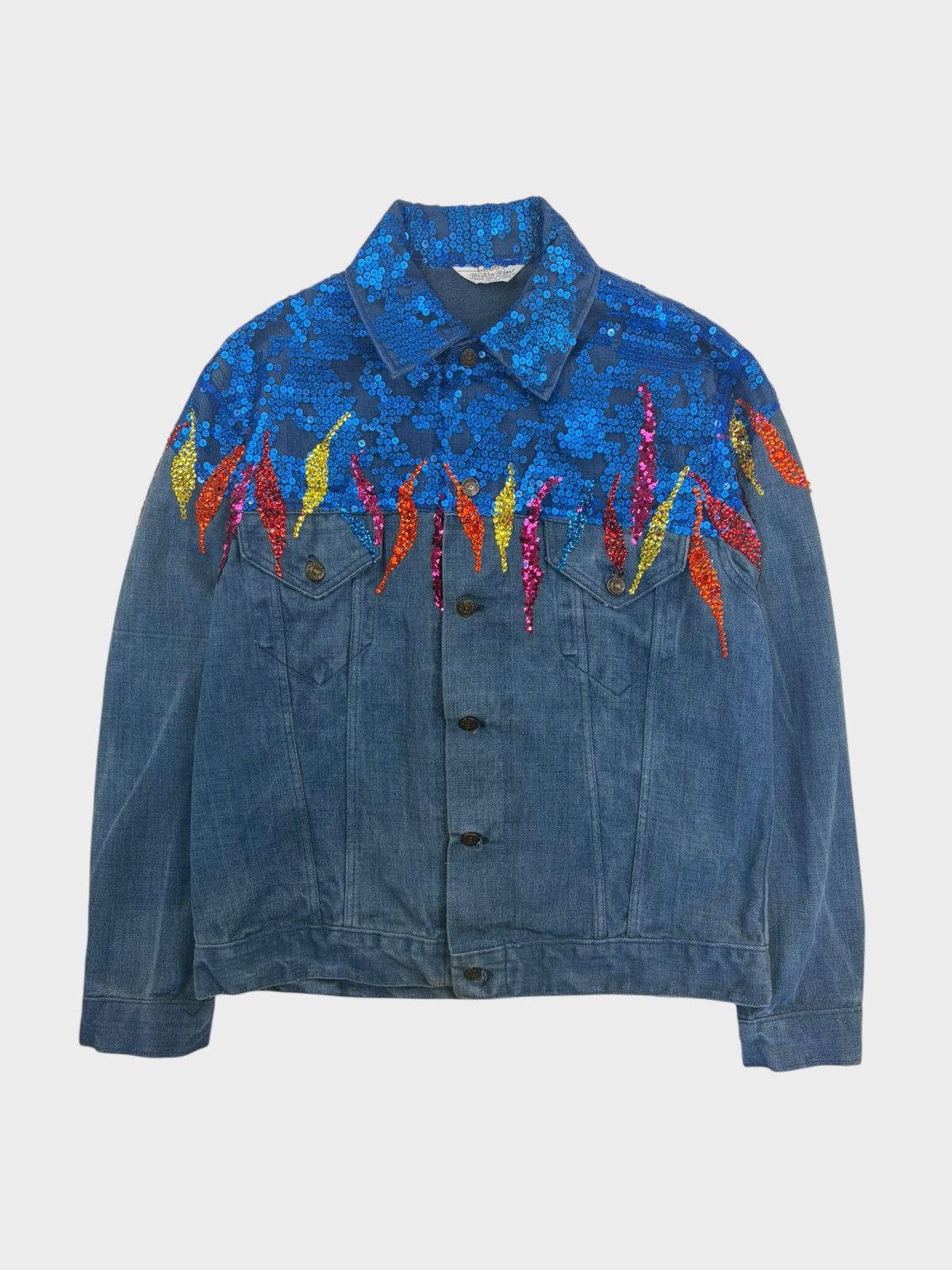 Vintage Mr Leggs Embellished Denim Jacket, Fits a Size 10 or 12