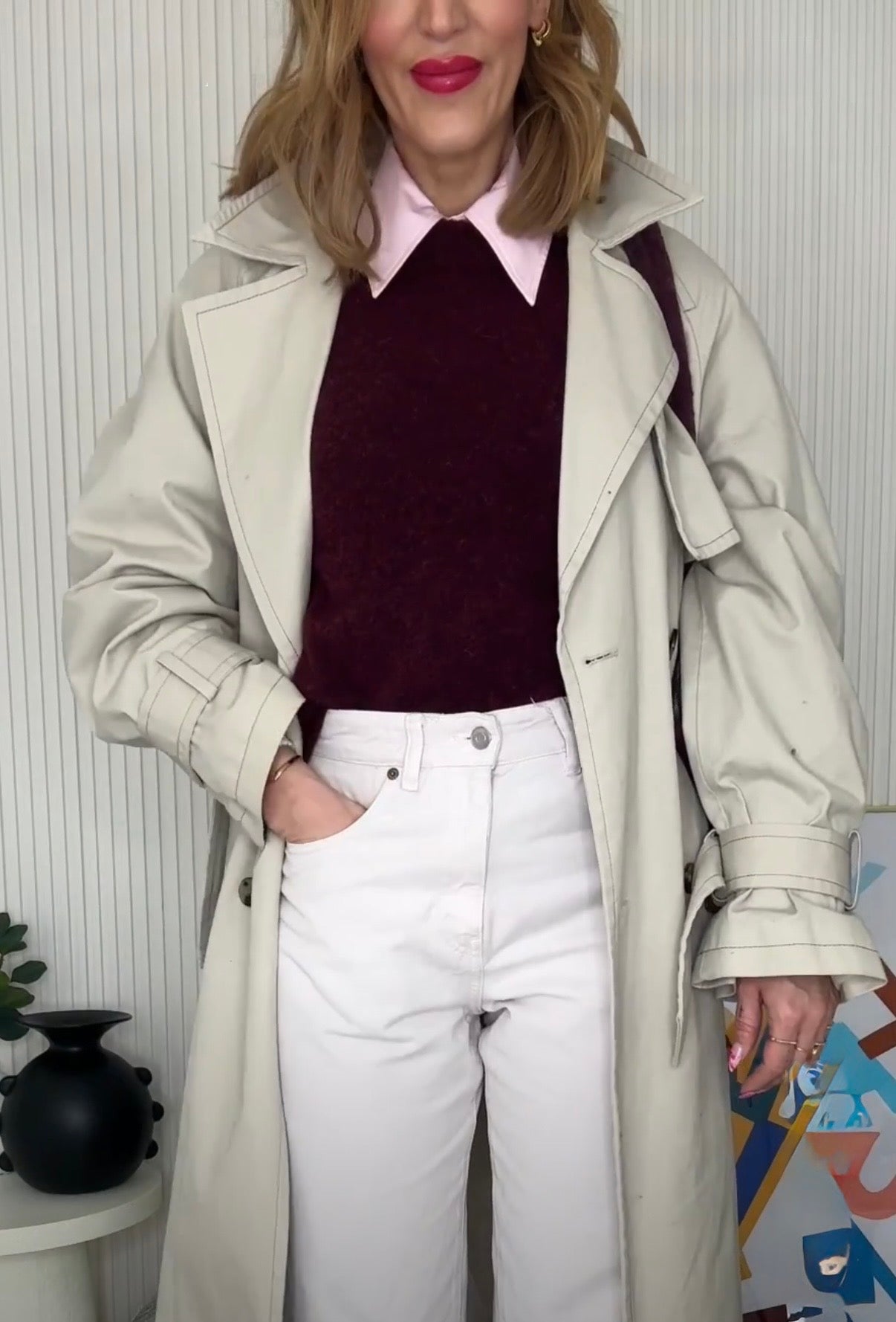 Asos Design Trench Coat, Size 10 Tall