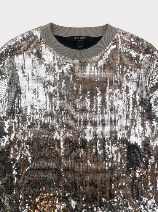 All Saints Sequin T Shirt Dress, Size S
