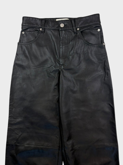 Free People Faux Leather Barrel Trousers, Size 26, BNWT