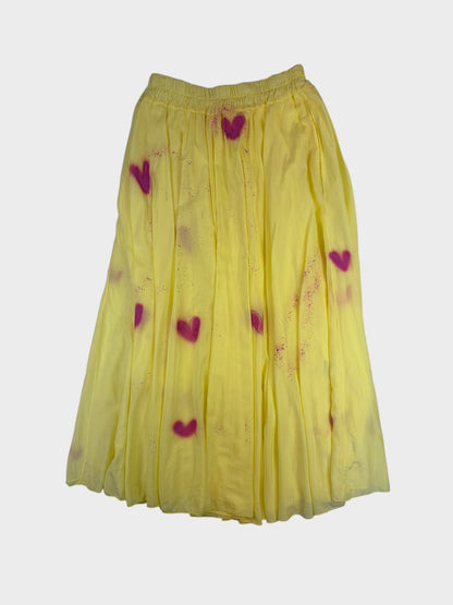 Yellow Silk Blend Maxi Skirt, Fits a Size 8/10