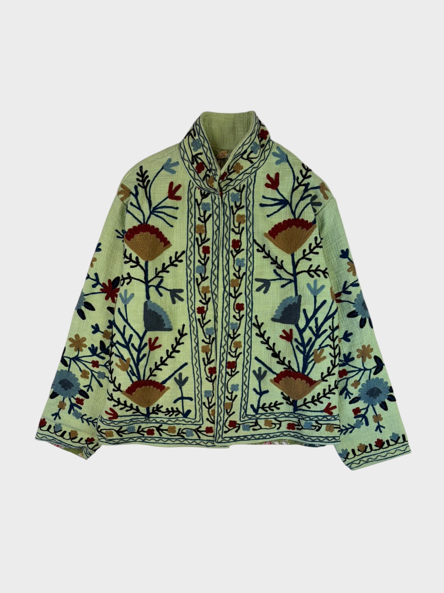 Green Embroidered Jacket, Fits a Size 10