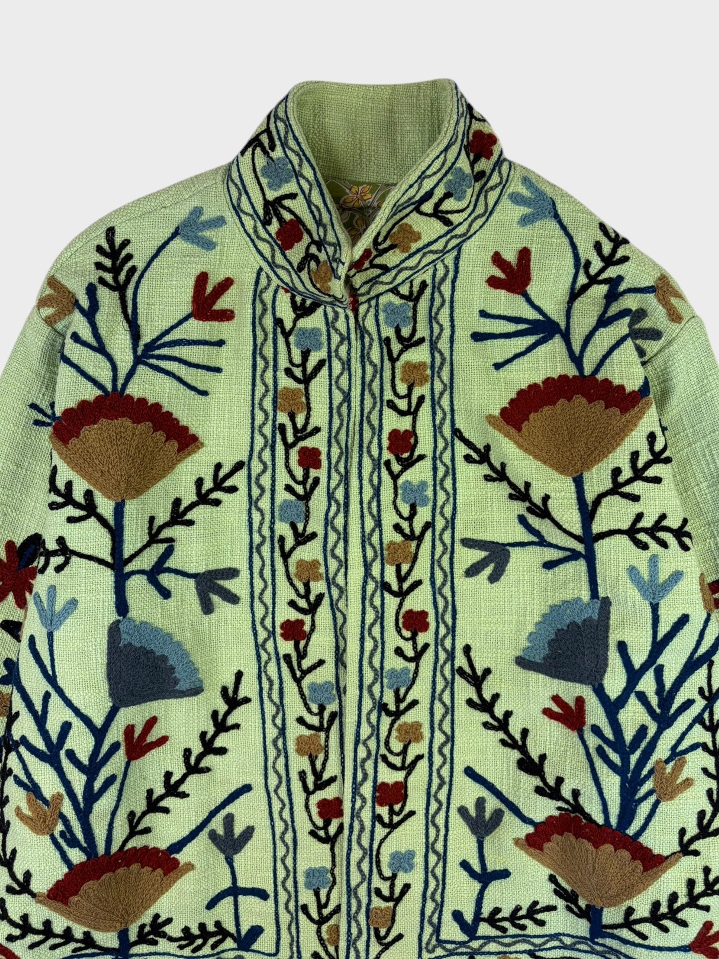 Green Embroidered Jacket, Fits a Size 10