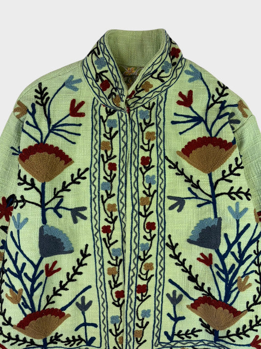 Green Embroidered Jacket, Fits a Size 10