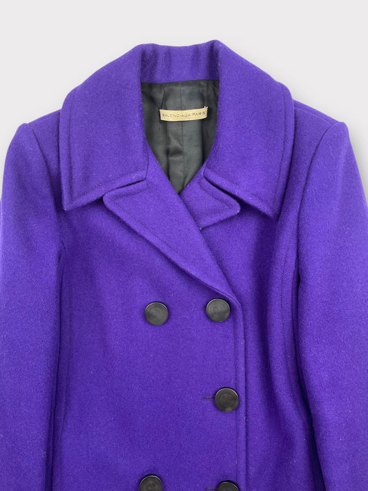 Balenciaga Wool Coat, Size 38