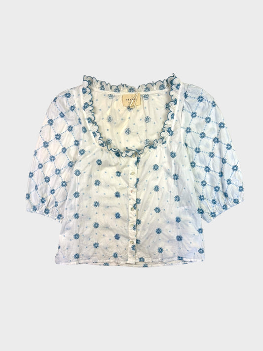 Sezane Blouse, Size 6, Fits an 8 fine too BNWT