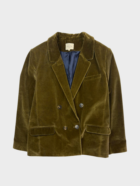 Sezane Velvet Blazer, Size 42