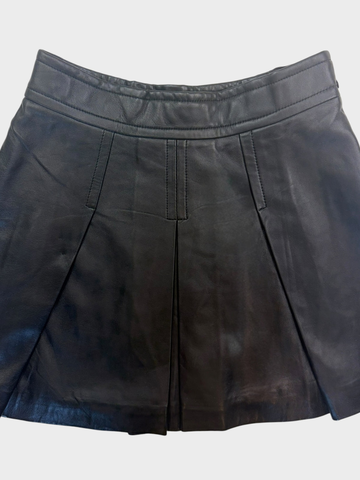 Skye By Brora Leather Skirt, Size 8